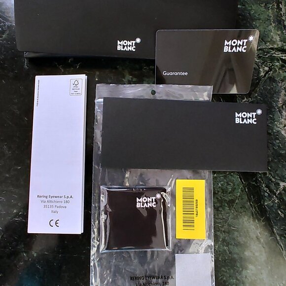 Montblanc Tortoise Brown MB0083S Mens Semi Rimless Sunglasses - Picture 4 of 16